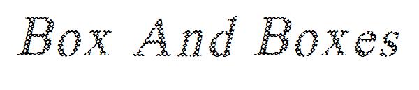 Box And Boxes字体