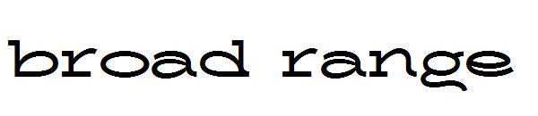 broad range字体