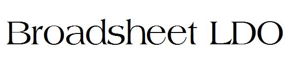 Broadsheet LDO字体