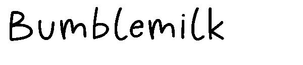 Bumblemilk字体