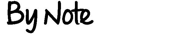 By Note字体