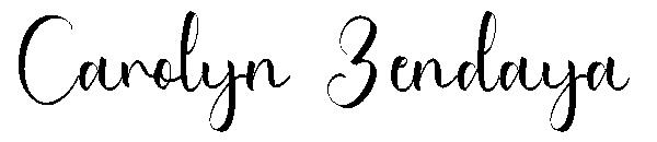 Carolyn Zendaya字体