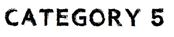 Category 5字体