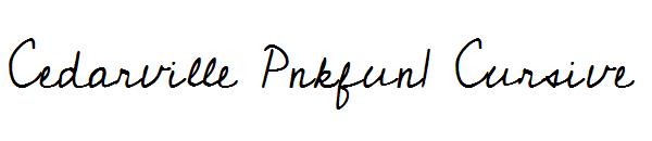 Cedarville Pnkfun1 Cursive字体