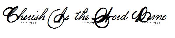 Cherish Is the Word Demo字体