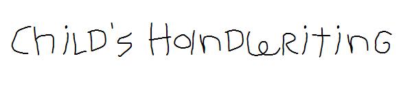 Child's Handwriting字体