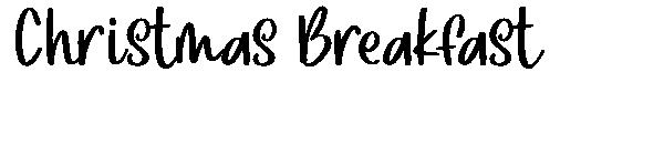 Christmas Breakfast字体