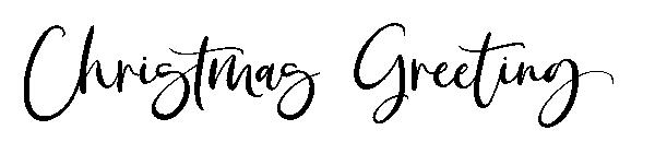 Christmas Greeting字体