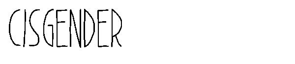 Cisgender字体