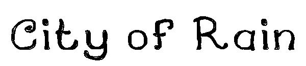 City of Rain字体