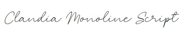 Clandia Monoline Script字体