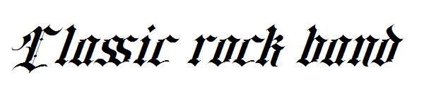 Classic rock band字体