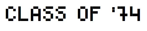 Class of '74字体
