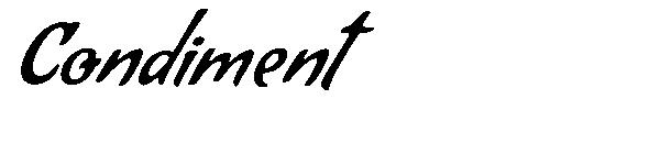 Condiment字体