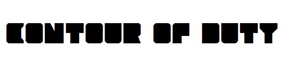 Contour of Duty字体
