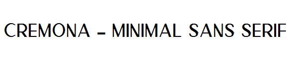 Cremona - Minimal Sans Serif字体