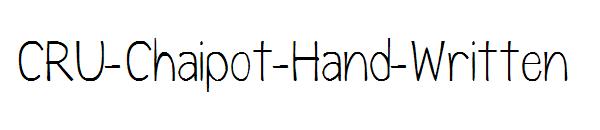 CRU-Chaipot-Hand-Written字体