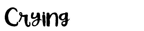 Crying字体