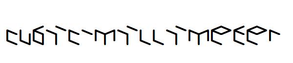 cubic-millimeter字体