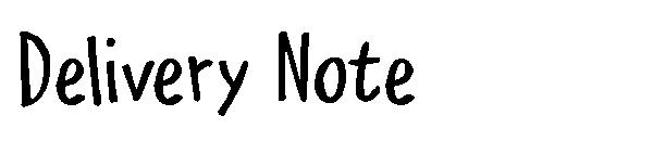 Delivery Note字体