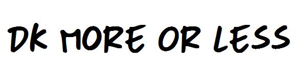 DK More Or Less字体
