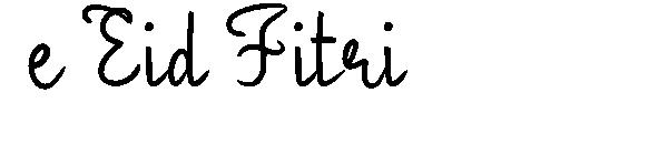 e Eid Fitri字体