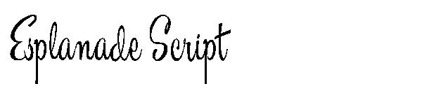 Esplanade Script字体
