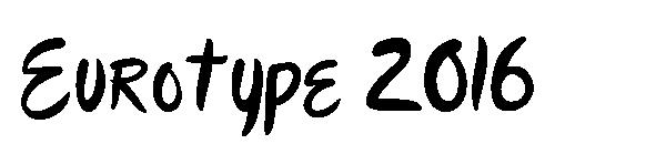 Eurotype 2016字体