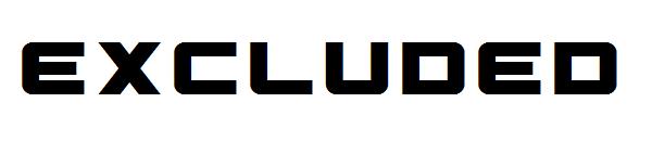 Excluded字体