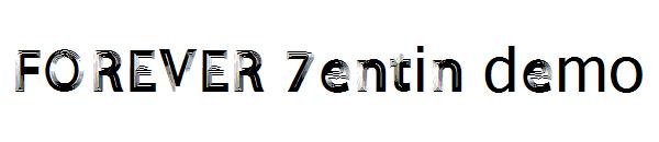 FOREVER 7entin demo字体
