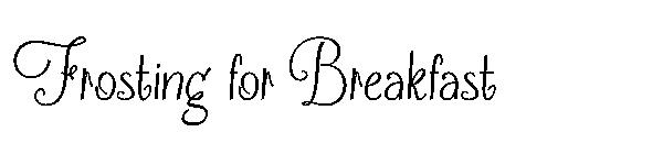 Frosting for Breakfast字体