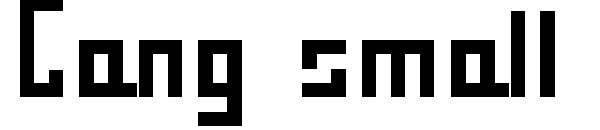 Gang small字体