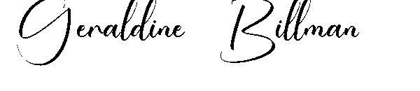 Geraldine Billman字体