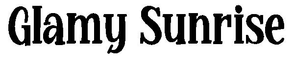 Glamy Sunrise字体
