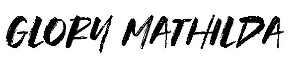 Glory Mathilda字体