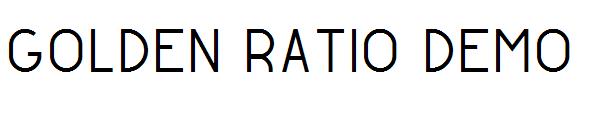 Golden Ratio Demo字体