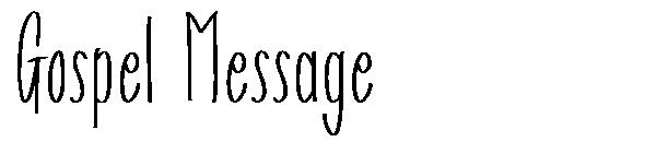 Gospel Message字体