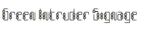 Green Intruder Signage字体