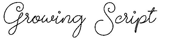 Growing Script字体