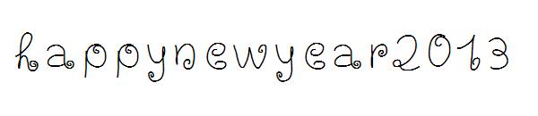 happynewyear2013字体