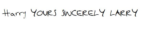 Harry字体 YOURS SINCERELY LARRY字体