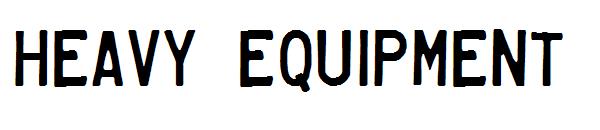 Heavy Equipment字体