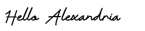 Hello Alexandria字体