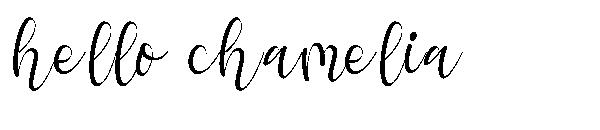 hello chamelia字体