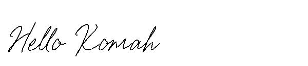 Hello Komah字体