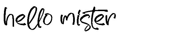 hello mister字体