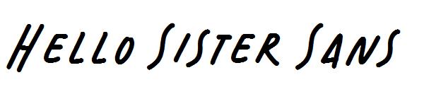 Hello Sister Sans字体