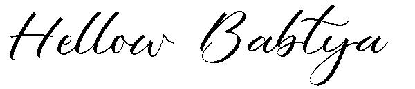 Hellow Babtya字体