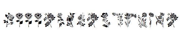 HFF Floral Stencil字体