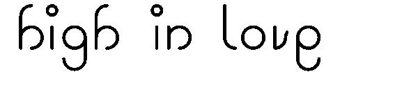 high in love字体